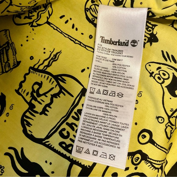 Timberland SpongeBob SquarePants Lightweight Coach Jacket Black - Picture 11 of 12